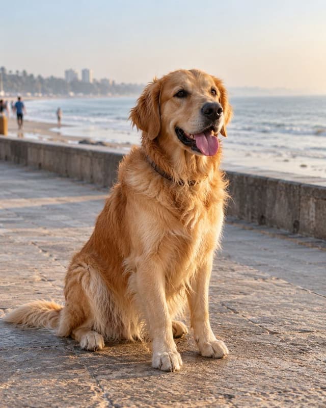 Bruno on the promenade